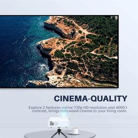 img 3 attached to 📽️ Explore 2 WiFi Mini Projector - Upgraded for 2021 | Full HD 1080P LED | Synchronize Smartphone Screen | 6500L Movie Projection | TV Stick, PS5, HDMI, USB Compatible | Includes Tripod