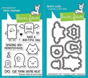 img 1 attached to 🌿 Lawn Fawn Monster Mash Clear Stamps Bundle with Coordinating Dies LF700 LF701