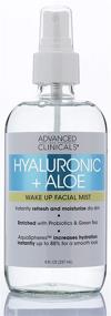 img 4 attached to 💦 Hyaluronic + Aloe Skin Refreshing Face Mist Spray – Lightweight Hydrating Toner with Premium Hyaluronic Acid and Natural Extracts for Instant Hydration by Advanced Clinicals, 8 oz.