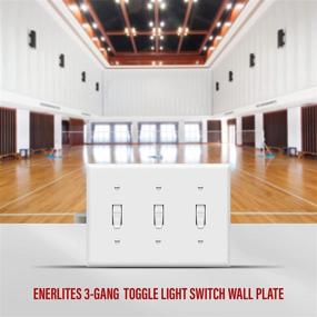 img 1 attached to 🔳 ENERLITES Triple Light Switch Wall Plate, Glossy White Finish, Standard Size 3-Gang 4.50" x 6.38", Durable Unbreakable Polycarbonate Thermoplastic, Model 8813-W