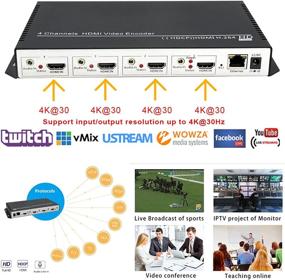 img 3 attached to 📹 ORIVISION 4-канальный 4K UHD H.264 HDMI Видеоэнкодер: Многоадресный IPTV-кодировщик SRT для Facebook, YouTube, Ustream, Twitch Прямая трансляция.