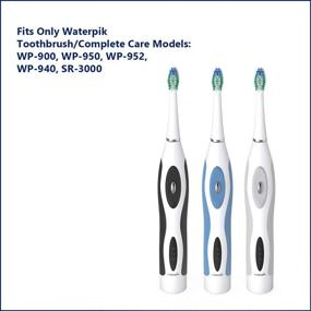 img 1 attached to Waterpik Sensonic Complete Care Standard Brush Heads - Replacement Toothbrush Heads, SRRB-3W, 3 Count | Top-Quality Oral Care