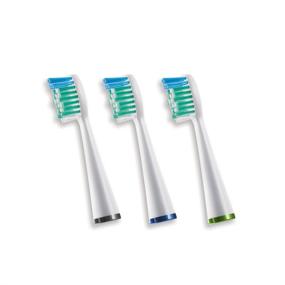 img 4 attached to Waterpik Sensonic Complete Care Standard Brush Heads - Replacement Toothbrush Heads, SRRB-3W, 3 Count | Top-Quality Oral Care