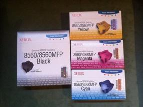 img 1 attached to 🖨️ Genuine Xerox Phaser 8560/8560mfp Solid Ink Set - 4 Colors: 6 Black, 3 Yellow, 3 Cyan, 3 Magenta – 108R00723, 108R00724, 108R00725, 108R00727