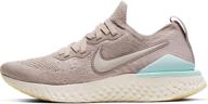 👟 nike women's epic react flyknit 2 running shoes (8, partical brown/teal): superior performance and style for female runners logo