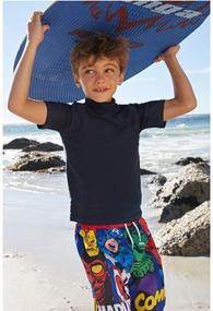 img 2 attached to 👕 Bestry Boys' Short Sleeve Rashguard Swim Shirt, Kids Toddler Swimwear Rash Guard with UPF 50+ Sun Protection