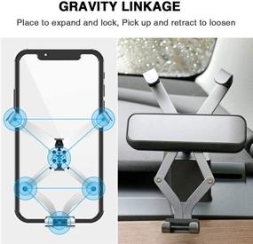 img 2 attached to 📱 OYEFLY Tesla Model 3 Phone Holder Car: Gray Left Mount Gravity Mobile Holder for Smart Phones