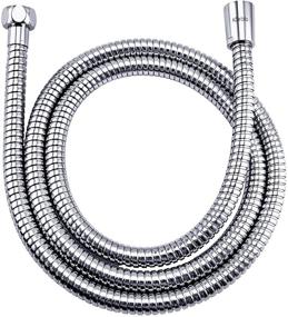 img 2 attached to 🚿 Klabb Stainless Steel Shower Hose: 70 Inches Long Chrome Handheld Shower Head Hose with Brass Insert and Nut - Durable & Reliable