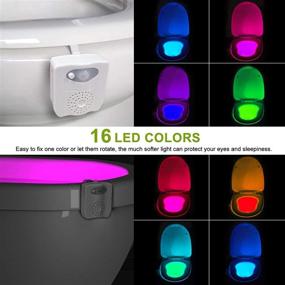 img 1 attached to 🚽 ZEZHOU Toilet Light: Color-Changing LED Motion Activated Bathroom Night Light