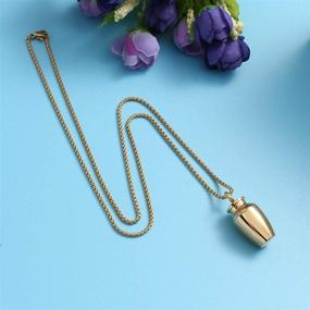 img 3 attached to Stainless Necklace Memorial Cremation W9 Urn Gold