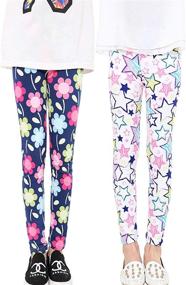 img 4 attached to Sheecute Leggings: Fengweidie Stretch Ankle Length Girls' Clothing for Stylish Comfort