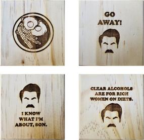 img 4 attached to Ron Swanson Coasters Brindle Designs