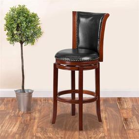 img 4 attached to Flash Furniture Chestnut Barstool Leather