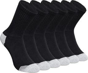 img 2 attached to ALRRISE Combed Cotton Max Cushion Athletic Crew Socks for Men - 6-Pack