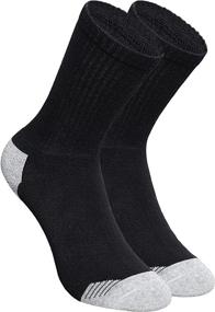 img 1 attached to ALRRISE Combed Cotton Max Cushion Athletic Crew Socks for Men - 6-Pack