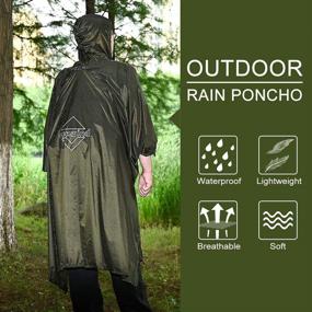 img 2 attached to Onewind Ultralight Hooded Rain Poncho: Ultimate Backpackers' Essential for Rain Protection