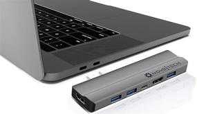 img 1 attached to Renewed NOV8Tech USB C Hub Dual 4K HDMI Triple Display USB Adapter for MacBook Pro 2021/2020/2019/2018/2017/2016 & MacBook Air 2021-2018 - 8 in 2 Gray USB-C 100W PD, 2X USB 3.0, USB 2.0, SD/Micro SD, Enhanced SEO