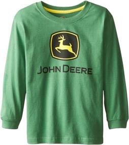 img 1 attached to Зеленая майка с длинным рукавом John Deere с торговой маркой для мальчиков - идеально подходит для детей