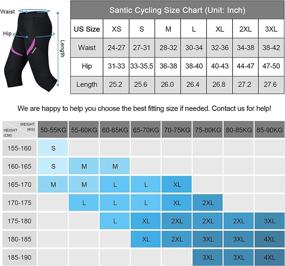 img 2 attached to 🚴 Santic Women's Padded Cycling Shorts Capris - Breathable Biking Pants Tight Fit for Bike Enthusiasts