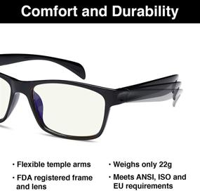 img 1 attached to 👓 Gamma Ray Blue Light Blocking Glasses: Amber Tint, Anti-Glare, UV Protection - Combat Digital Eyestrain