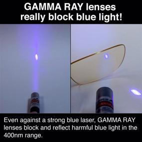 img 3 attached to Очки Gamma Ray с блокировкой синего света: янтарный оттенок, антибликовое покрытие, защита от УФ-лучей - борьба с цифровым напряжением в глазах.