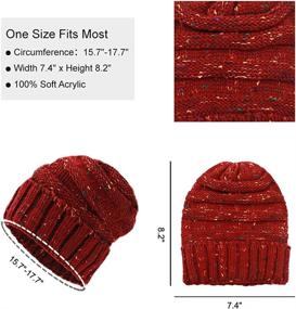 img 2 attached to GiveYouWings Beanies Winter Knitted Weather Outdoor Recreation in Climbing