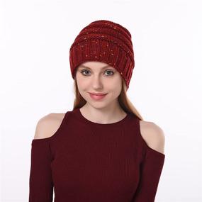 img 3 attached to GiveYouWings Beanies Winter Knitted Weather Outdoor Recreation in Climbing