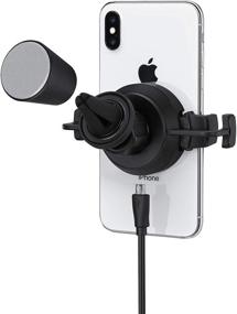 img 1 attached to Mophie Universal Wireless Vent Mount: Black Qi Enabled Charger for All Apple iPhones