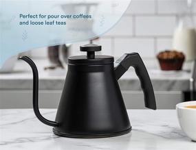 img 3 attached to 🔥 27oz Black Stovetop Kettle with Thermometer, Gooseneck Design, Pour Over Functionality, Triple Layered Base - by Kook