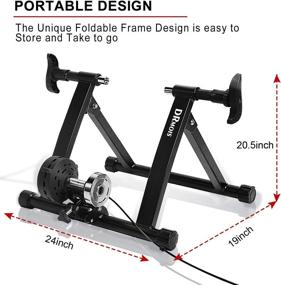 img 3 attached to 🚴 DRMOIS Bike Trainer Stand – Portable Stainless Steel Indoor Exercise Bicycle Trainer with Magnetic Flywheel, Stationary Bike Resistance Trainers for Road & Mountain Bikes