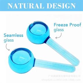 img 1 attached to Ice Globe Facial Rollers: Cooling Magic for Daily Home Spa Beauty Routines- 2PCS Blue Cold Facial Ice Balls Set