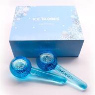 ice globe facial rollers: cooling magic for daily home spa beauty routines- 2pcs blue cold facial ice balls set logo