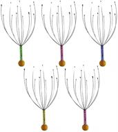 🧘 rosenice scalp massager set - 5 hand held therapeutic head scratchers with steel wire & wooden handle for ultimate home spa relief and relaxation logo