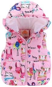 img 4 attached to 👧 Cute Little Girls Animal Hooded Vests: Mud Kingdom Outerwear