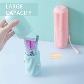 img 1 attached to 🦷 Convenient 2 PCS Travel Toothbrush Case & Wash Cup Organizer – Perfect for Business Trips and Daily Use