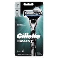 🪒 mach3 men's razor handle with 1 blade refill by gillette logo