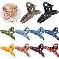 10-piece set: matte butterfly hair jaw clamp - nonslip jumbo hair clips for thin & thick hair, strong hold styling accessories in assorted colors for women & girls (classic colors) logo