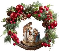 autom artificial greenery christmas nativity logo