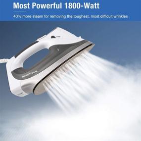 img 1 attached to BEAUTURAL 1800-Watt Steam Iron with LCD Screen, Ceramic Coated Soleplate, 3-Way Auto-Off, 9 Temperature & Steam Settings – Ideal for Variable Fabric Needs