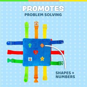 img 1 attached to 🧩 Buckle Toy - Boomer Square - Educational Activity Toy - Enhance Motor Skills and Critical Thinking - Convenient Travel Toy