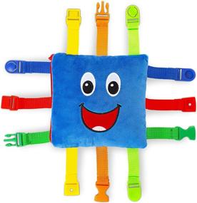 img 4 attached to 🧩 Buckle Toy - Boomer Square - Educational Activity Toy - Enhance Motor Skills and Critical Thinking - Convenient Travel Toy