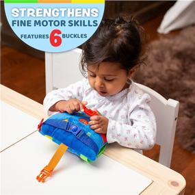 img 3 attached to 🧩 Buckle Toy - Boomer Square - Educational Activity Toy - Enhance Motor Skills and Critical Thinking - Convenient Travel Toy