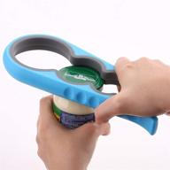 🔵 bloss anti-skid jar opener: easy lid remover for small hands or seniors - rubber kitchen grippers to open stubborn jars, caps, and bottles - blue logo