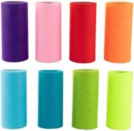 🧵 juvale tulle rolls - premium sewing accessories and supplies (6 in x 25 yards, 8-pack) logo