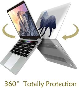 img 1 attached to 🐺 Mountain Wolf Laptop Case for MacBook Air 11 Inch - Hard Shell with Keyboard Skin and Screen Protector