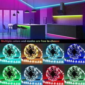 img 2 attached to 🎶 Smart Music Sync 50ft LED Strip Lights for Bedroom Home Decoration - APP Controlled