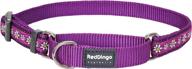 🌼 20mm purple martingale daisy chain choke collar by red dingo - medium/large size logo