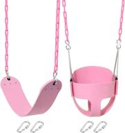 👶 toddler high back full bucket swing - heavy duty pink swing set seat - top swing set accessories логотип