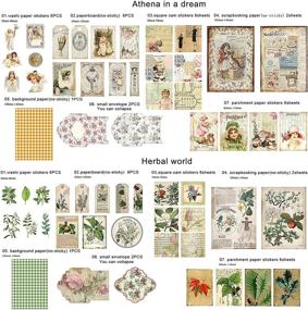 img 1 attached to 124 Vintage Scrapbooking Supplies - MOFENGHH DIY Stickers for Journal Embellishment, Washi Paper Sticker for Art Craft, Retro Diary, Notebook Album Invitations Gift Pack