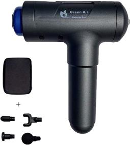 img 3 attached to 💆 GreenAir Deep Tissue Percussion Massage Gun - Handheld Cordless Muscle Massager with 4 Heads, Charger, and Carry Case Included